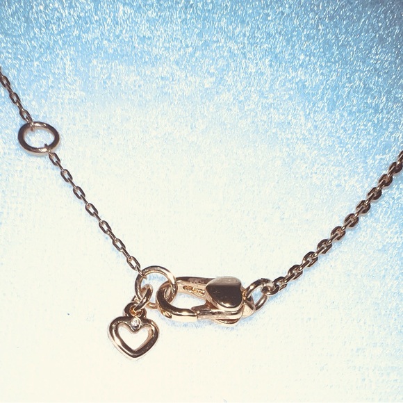 ♠️Kate Spade New York gold-tone square glitter stone mini pendant necklace - Picture 7 of 10